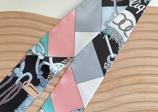 Elegant Multi-Colored Bag Scarf