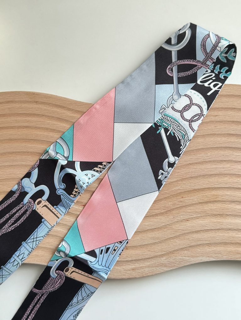 Elegant Multi-Colored Bag Scarf