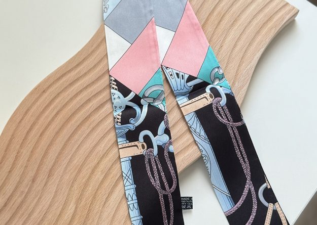 Elegant Multi-Colored Bag Scarf