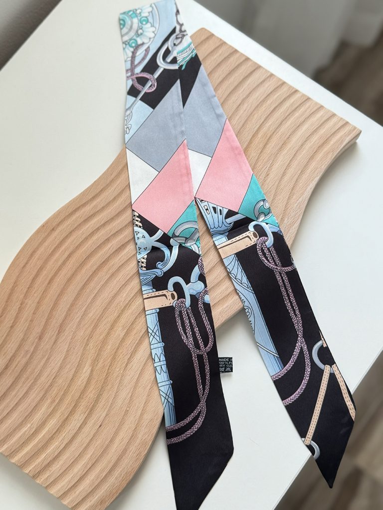 Elegant Multi-Colored Bag Scarf