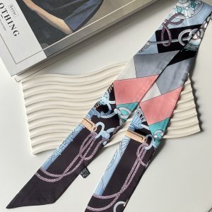 Elegant Multi-Colored Bag Scarf