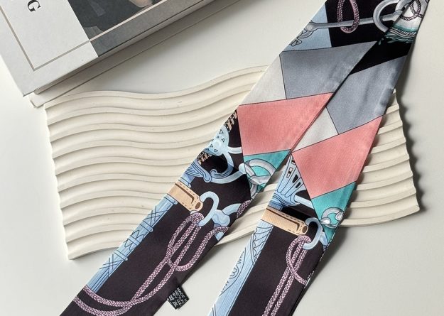 Elegant Multi-Colored Bag Scarf
