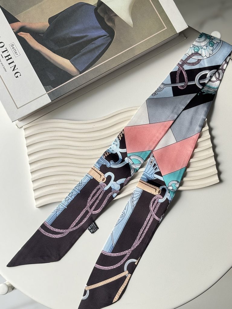 Elegant Multi-Colored Bag Scarf