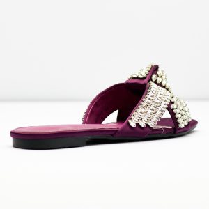 Luxury Crystal Cross Strap Slides