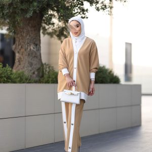 Elegant Button Detail Two-Piece Set