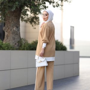 Elegant Button Detail Two-Piece Set