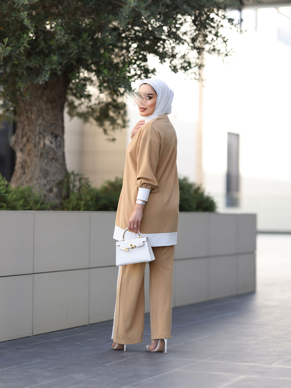 Elegant Button Detail Two-Piece Set