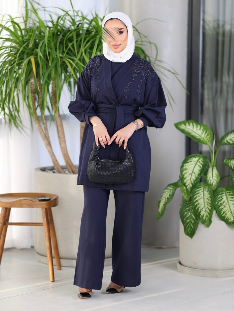 SC-348A CRARDIGAN TROUSER AND BLOUSE (3 PCS SET)