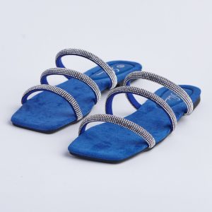 Swarovski Crystal-Strap Elegant Slippers