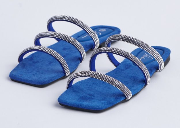Swarovski Crystal-Strap Elegant Slippers