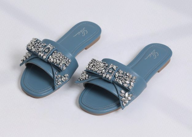 Luxury Crystal-Decorated Slide Sandals