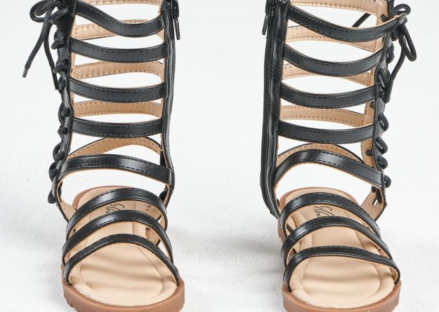 Comfortable Knee-High Roman Sandals for Girls