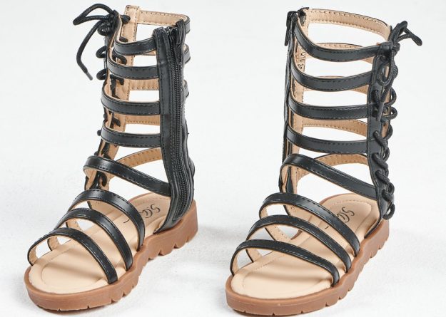 Comfortable Knee-High Roman Sandals for Girls