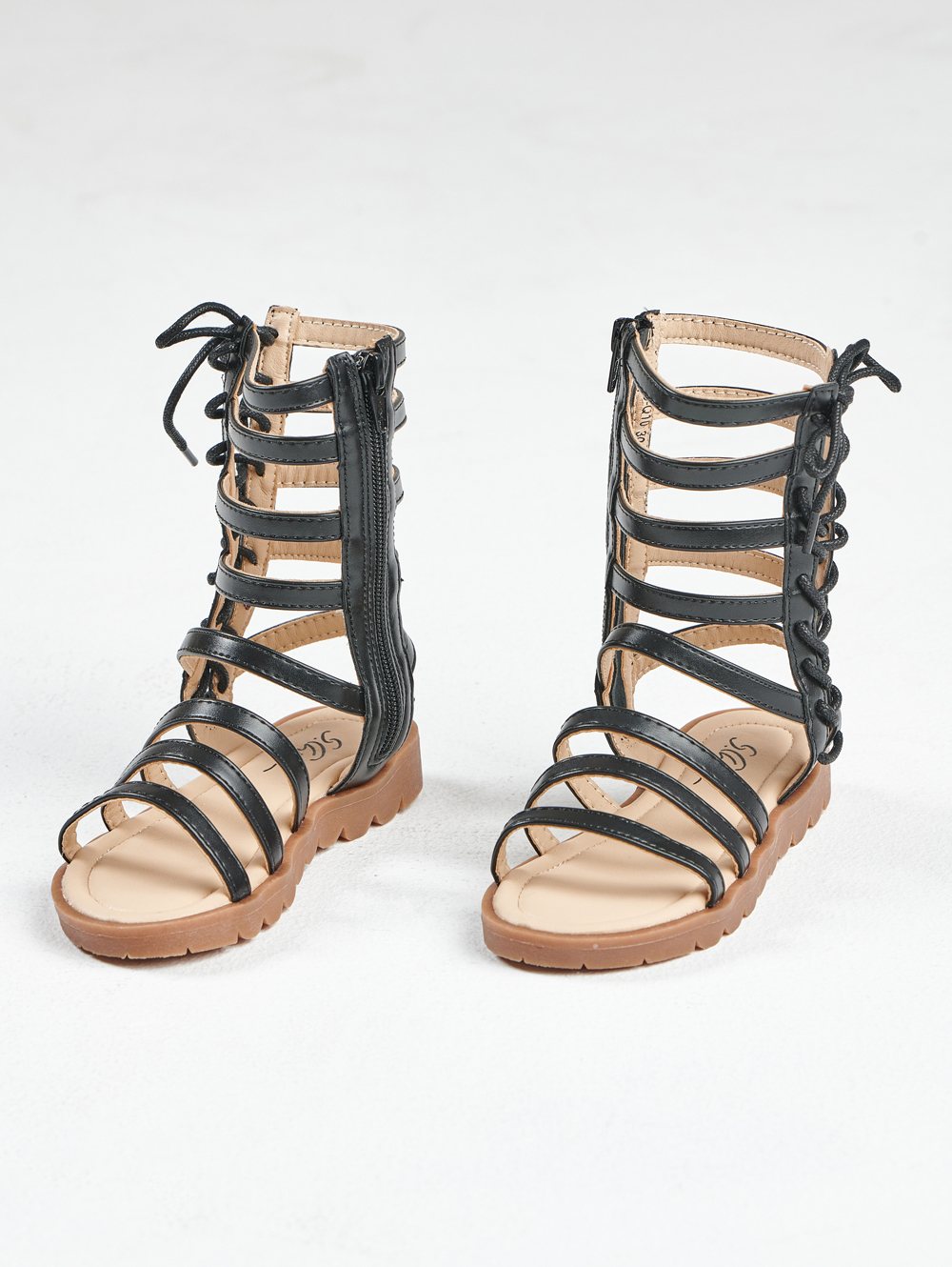 Comfortable Knee-High Roman Sandals for Girls