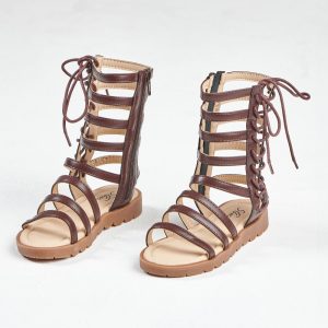 Comfortable Knee-High Roman Sandals for Girls