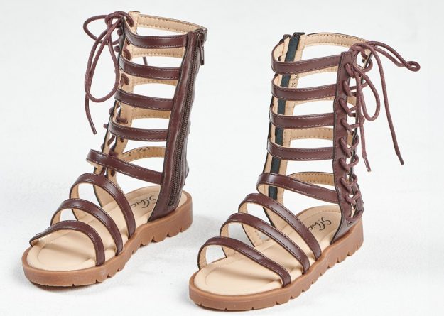 Comfortable Knee-High Roman Sandals for Girls