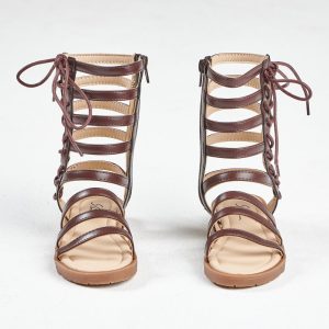 Comfortable Knee-High Roman Sandals for Girls
