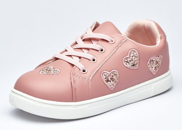 Lush Love crystal Heart Laces Sneakers