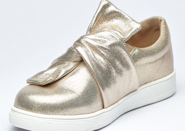 Romantic Charm Metallic Slip On Sneakers