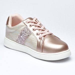 Rosy Glow Shimmer Glitter Sneakers
