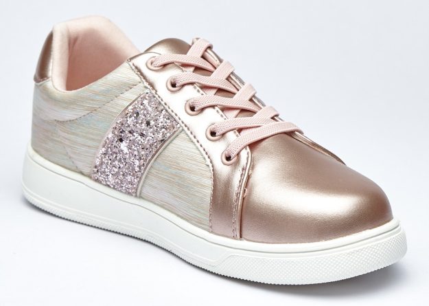Rosy Glow Shimmer Glitter Sneakers