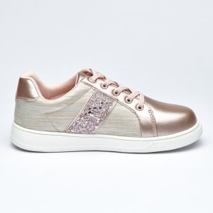 Rosy Glow Shimmer Glitter Sneakers