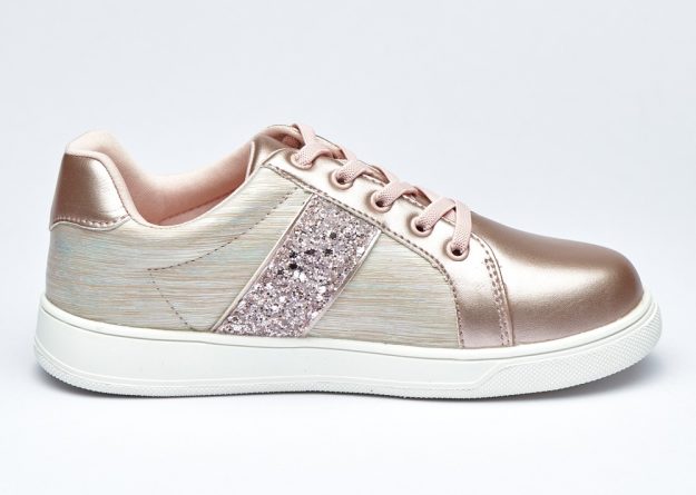 Rosy Glow Shimmer Glitter Sneakers