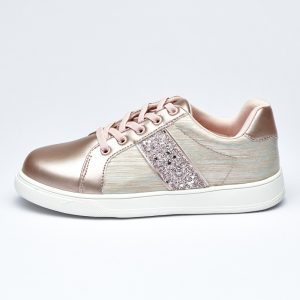Rosy Glow Shimmer Glitter Sneakers