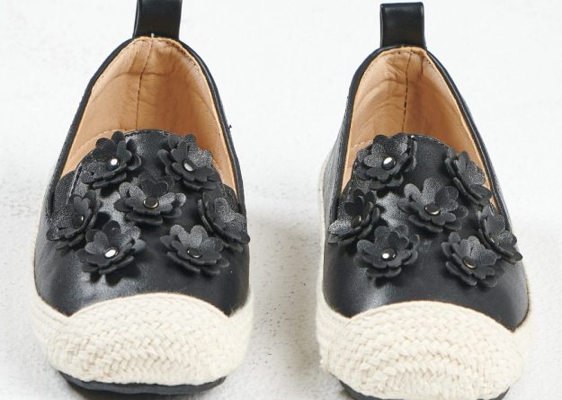 Blossom Black Espadrille ( For Kids)