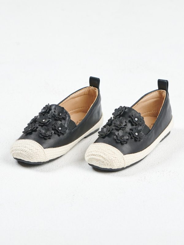 Blossom Black Espadrille ( For Kids)