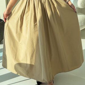 High-Waisted Women Long Skirt