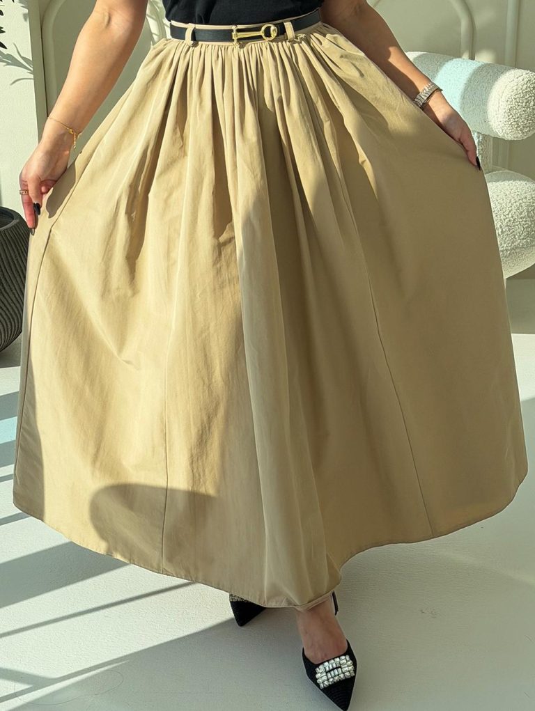 High-Waisted Women Long Skirt