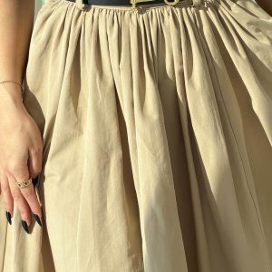 High-Waisted Women Long Skirt