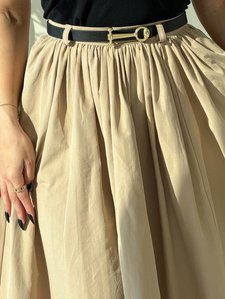 High-Waisted Women Long Skirt