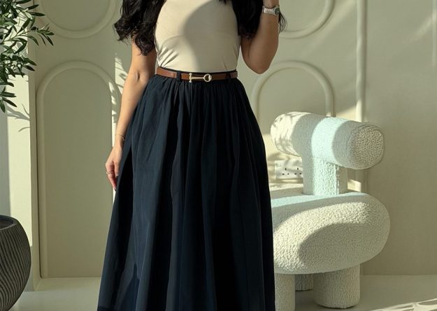 High-Waisted Women Long Skirt