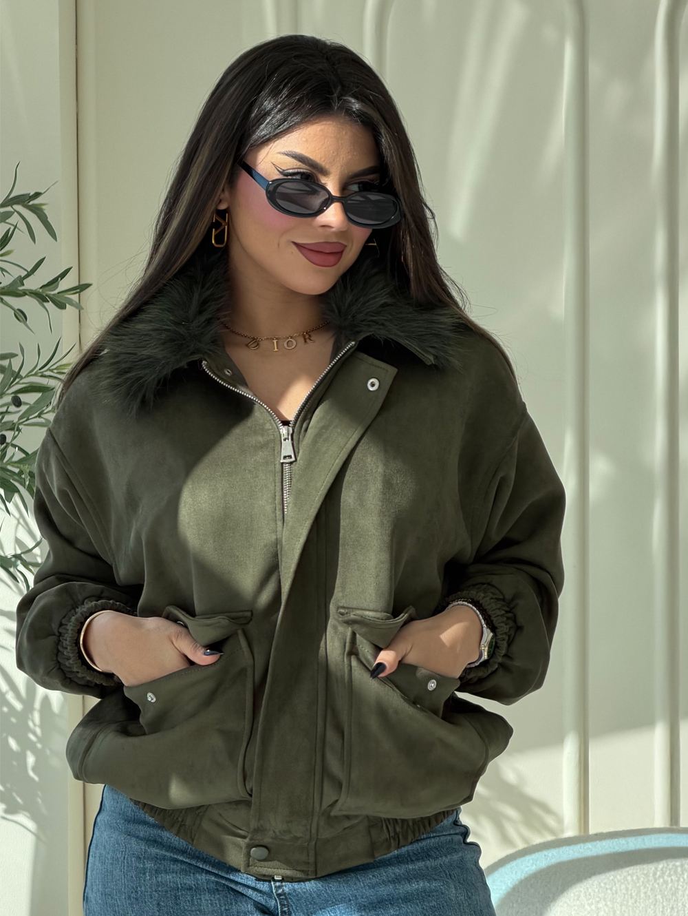 FULL COLLAR SUEDE JACKET