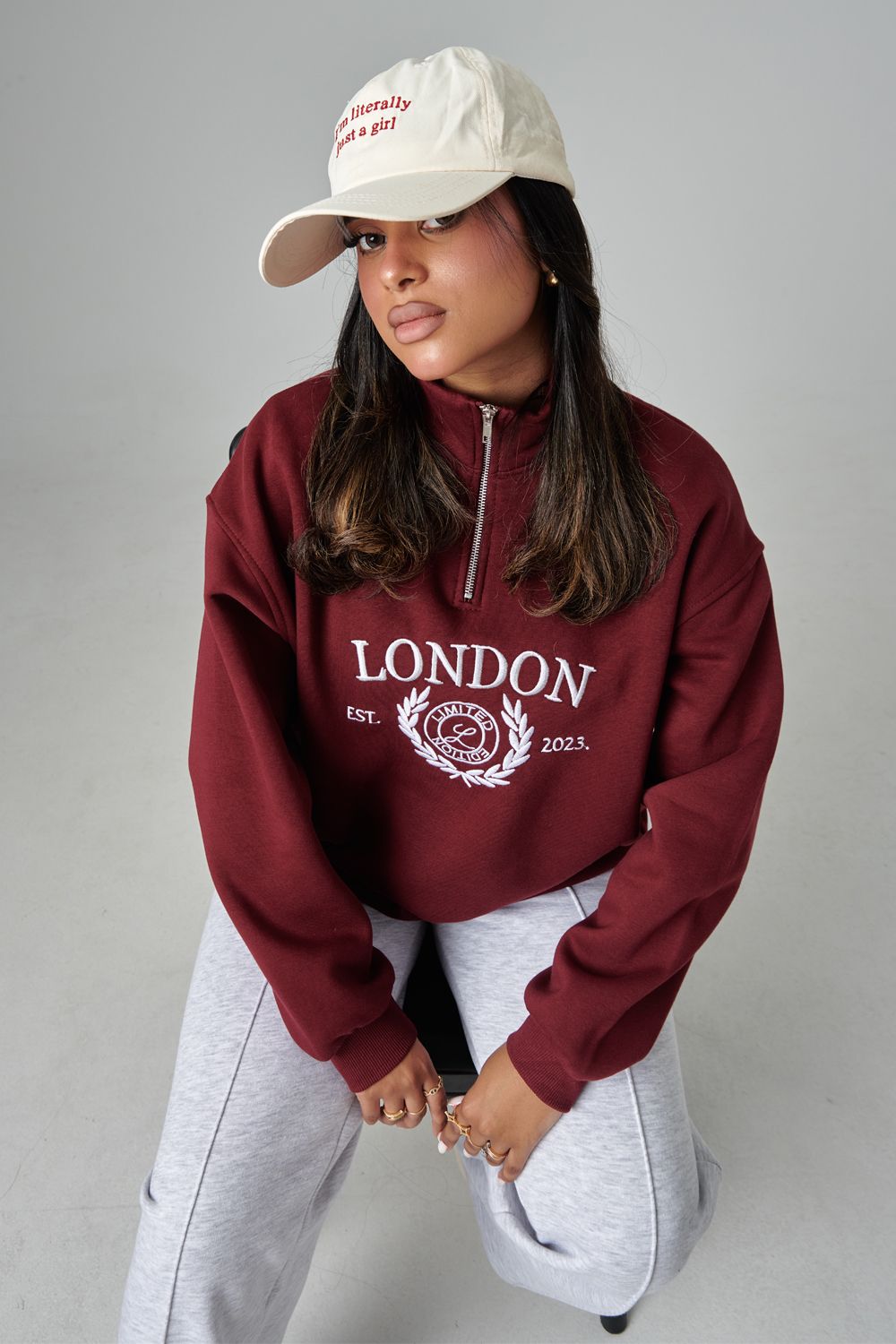 Chic High Neck Sweat Jacket