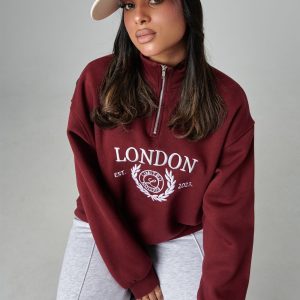 Chic High Neck Sweat Jacket