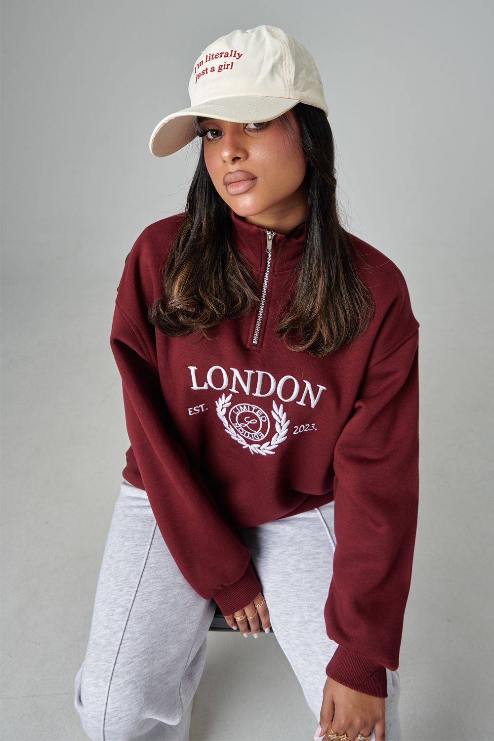 Chic High Neck Sweat Jacket