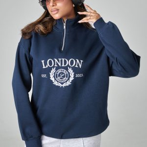 Chic High Neck Sweat Jacket