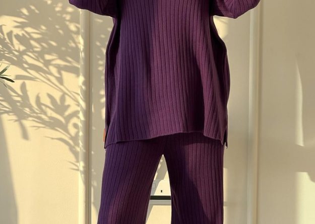 Cozy Ribbed Sweat Set for Effortless Comfort