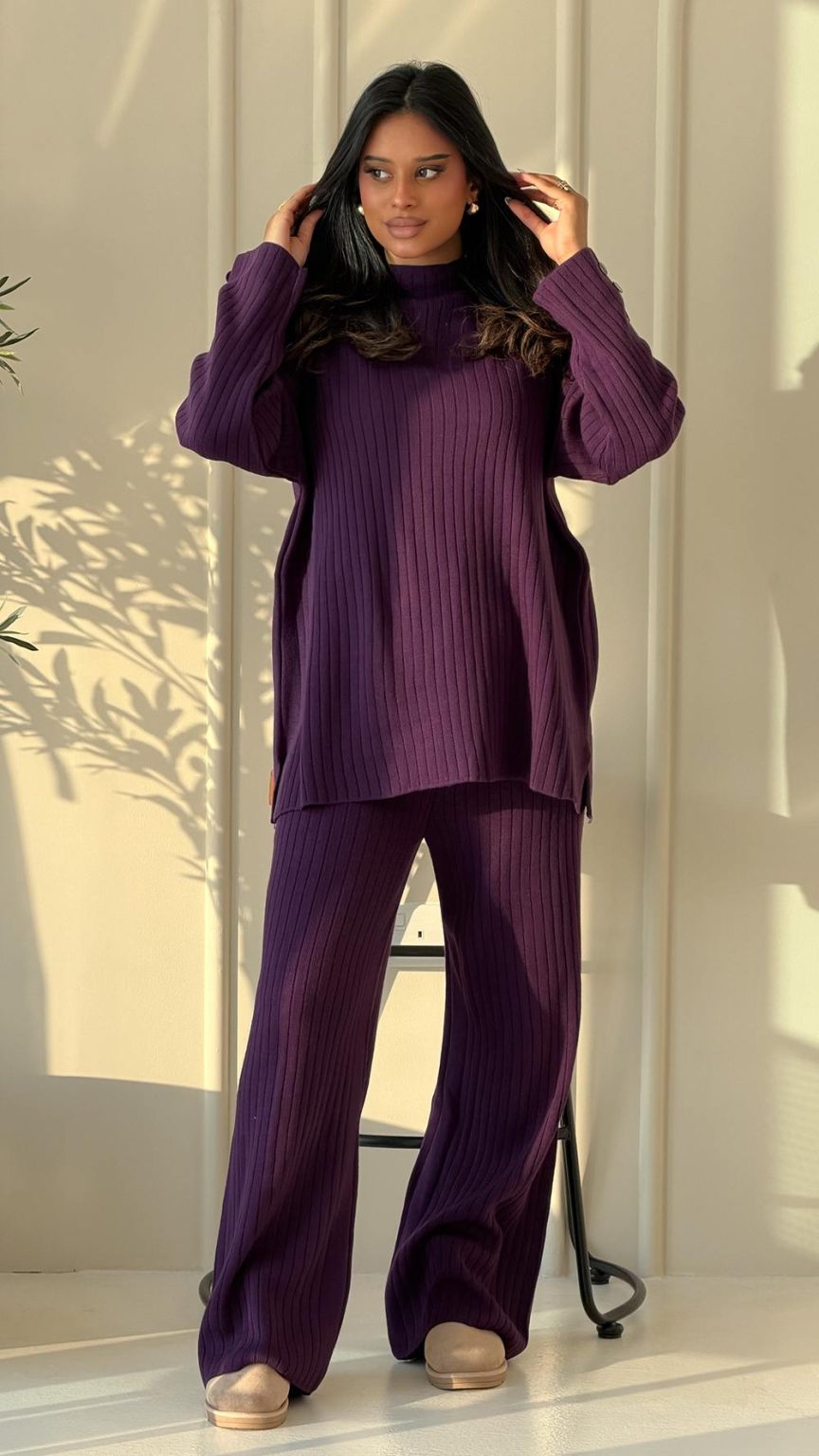 Cozy Ribbed Sweat Set for Effortless Comfort