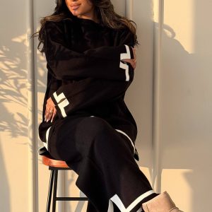 Chic Comfort Sweat Set with Stylish Detailing