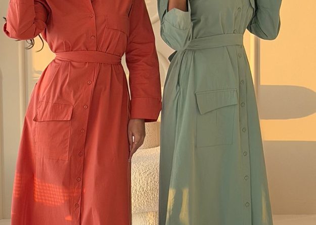 Stylish Buttoned Belted Maxi Dress