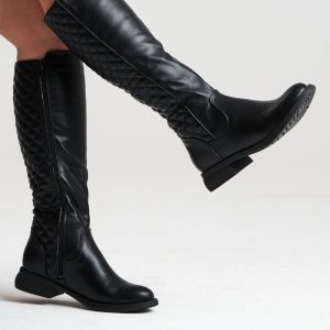 Black Luxe Knee Boots
