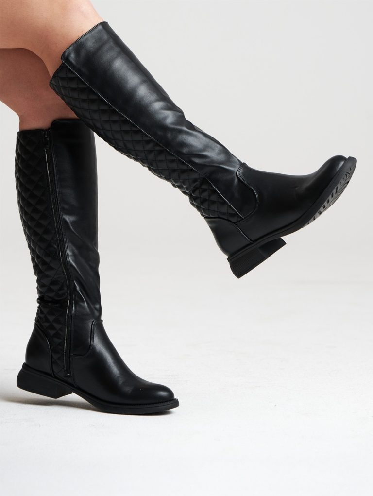 Black Luxe Knee Boots