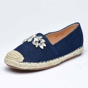 Crystal Bloom Denim Espadrilles for Kids