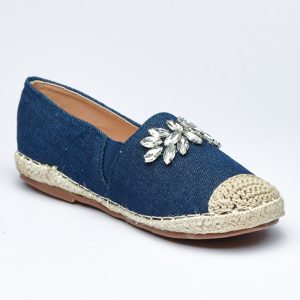Crystal Bloom Denim Espadrilles for Kids