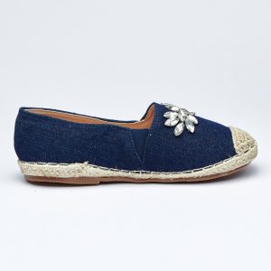 Crystal Bloom Denim Espadrilles for Kids