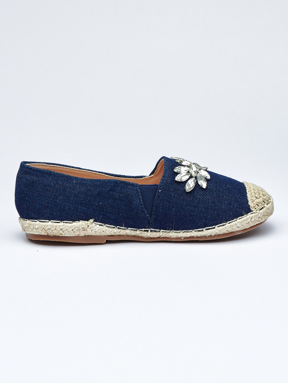 Crystal Bloom Denim Espadrilles for Kids